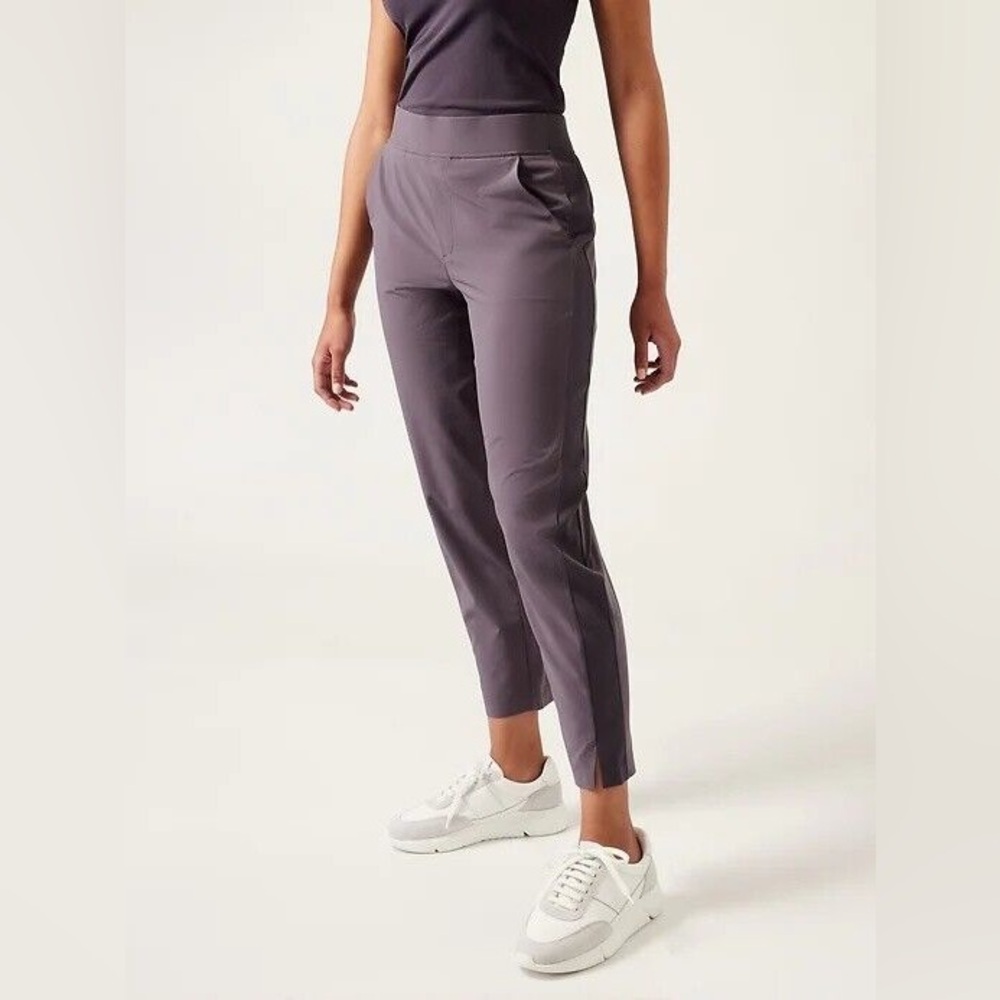 Athleta Mid Rise Brooklyn Ankle Pants Dusk Violet